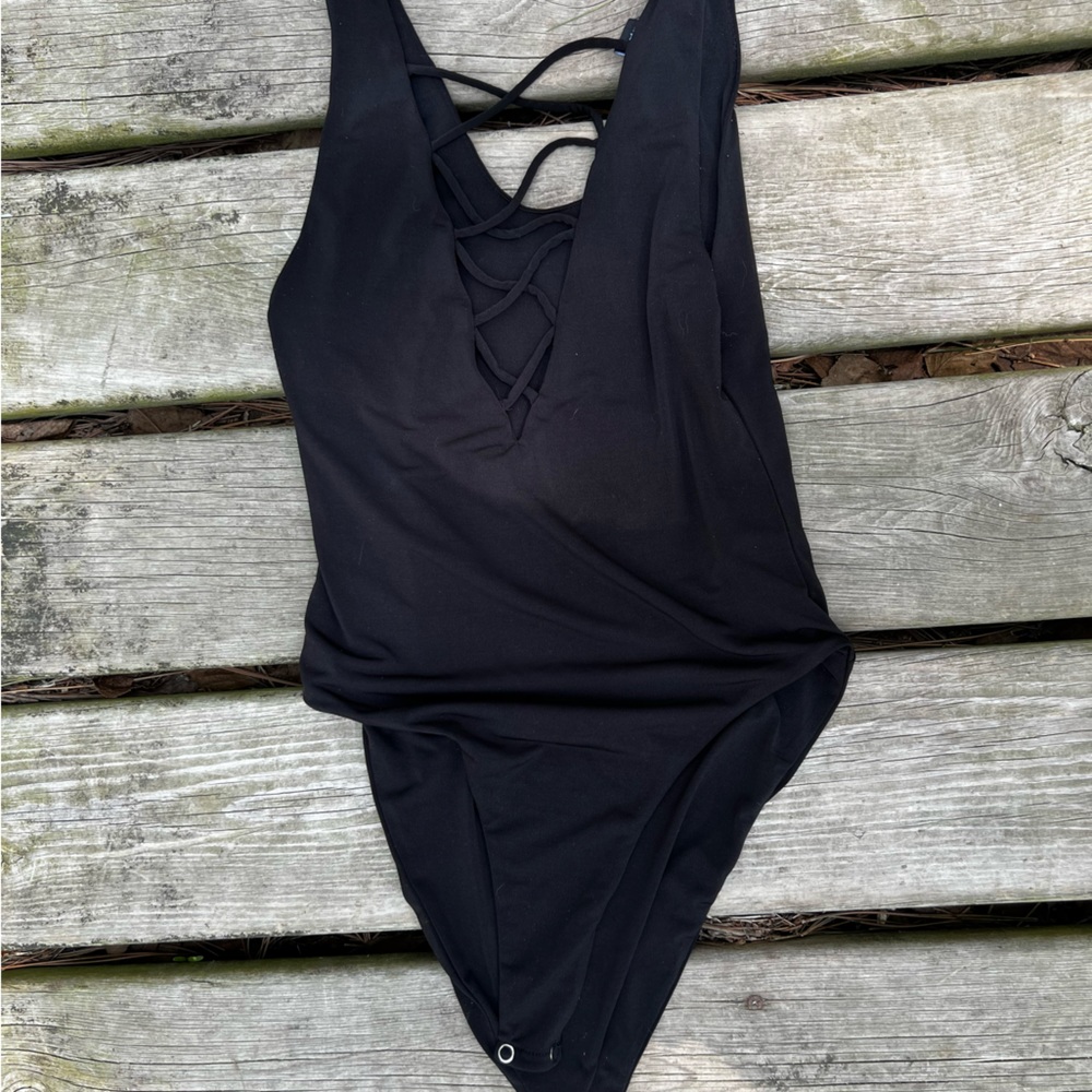 Forever21 crisscross chest body suit